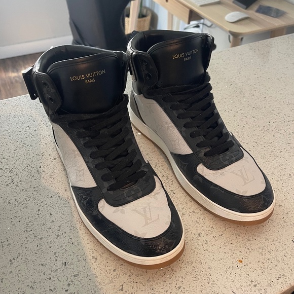 Louis Vuitton Bivoli High Top Sneakers Size 10 US - Picture 1 of 5